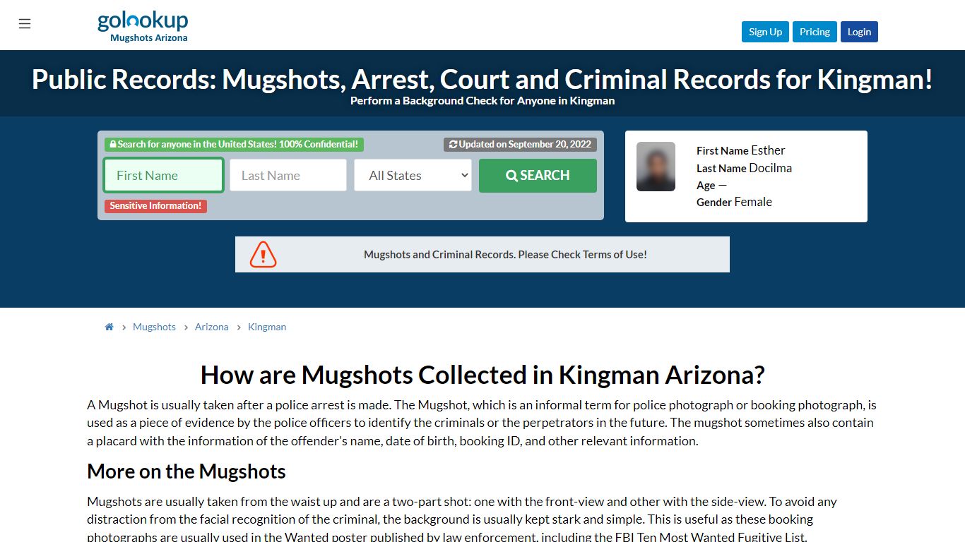 Mugshots Kingman, Arrest Records Kingman - GoLookUp